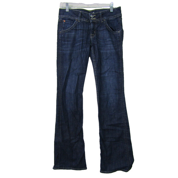 Hudson Signature Bootcut Low Rise Blue Jeans Womens size 30x33 Cotton Button Zip - Picture 1 of 9